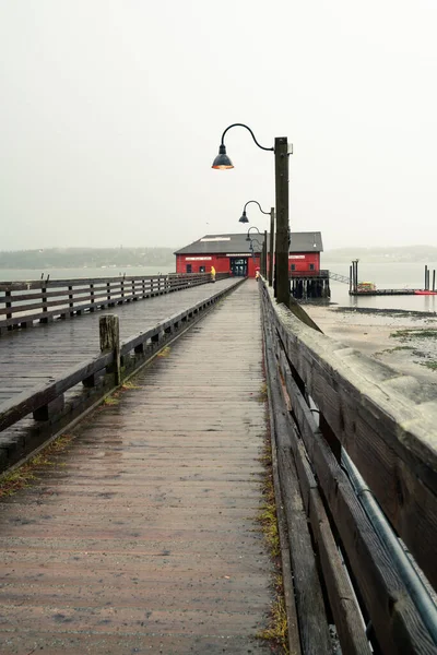 Coupeville Washington Dan Whidbey Adası Ndaki Rıhtım Tarihi Bina Manzaralı — Stok fotoğraf