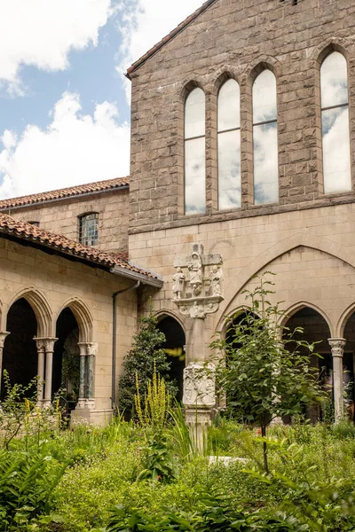 Exterior View Met Cloisters Washington Height Manhattan Architectural Details Garden — Stockfoto