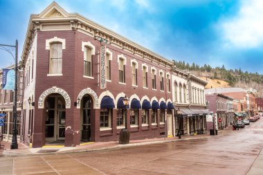 Central City, Colorado - May 1, 2018:  View of historic western city of downtown Central City Colorado