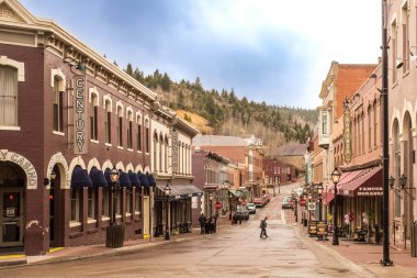 Central City, Colorado - May 1, 2018:  View of historic western city of downtown Central City Colorado