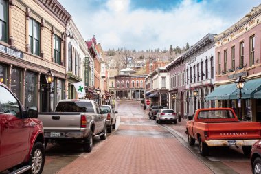 Central City, Colorado - May 1, 2018:  View of historic western city of downtown Central City Colorado
