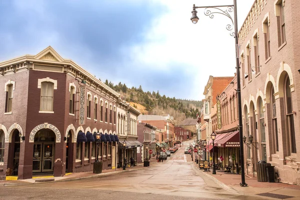 Central City, Colorado - May 1, 2018:  View of historic western city of downtown Central City Colorado
