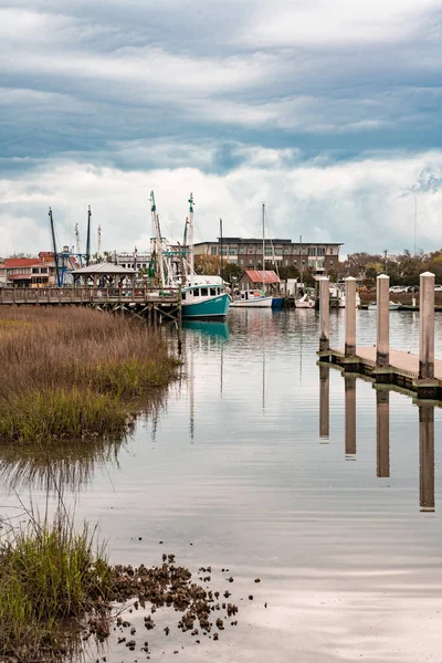Charleston Caroline Sud Mars 2022 Vue Des Crevettiers Quai Pêche — Photo