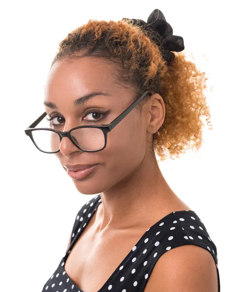 Bonne fille avec des lunettes — Photo