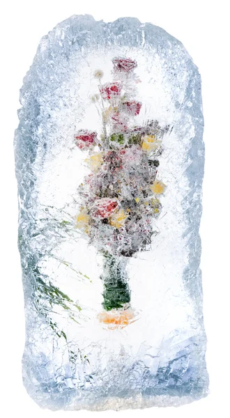 Finom illatú virágok a jégen — Stock Fotó