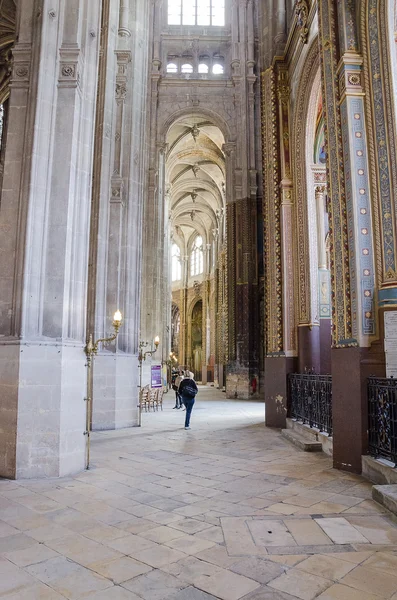 The grand interior of the landmark Saint-Eustache church — Stock Photo, Image