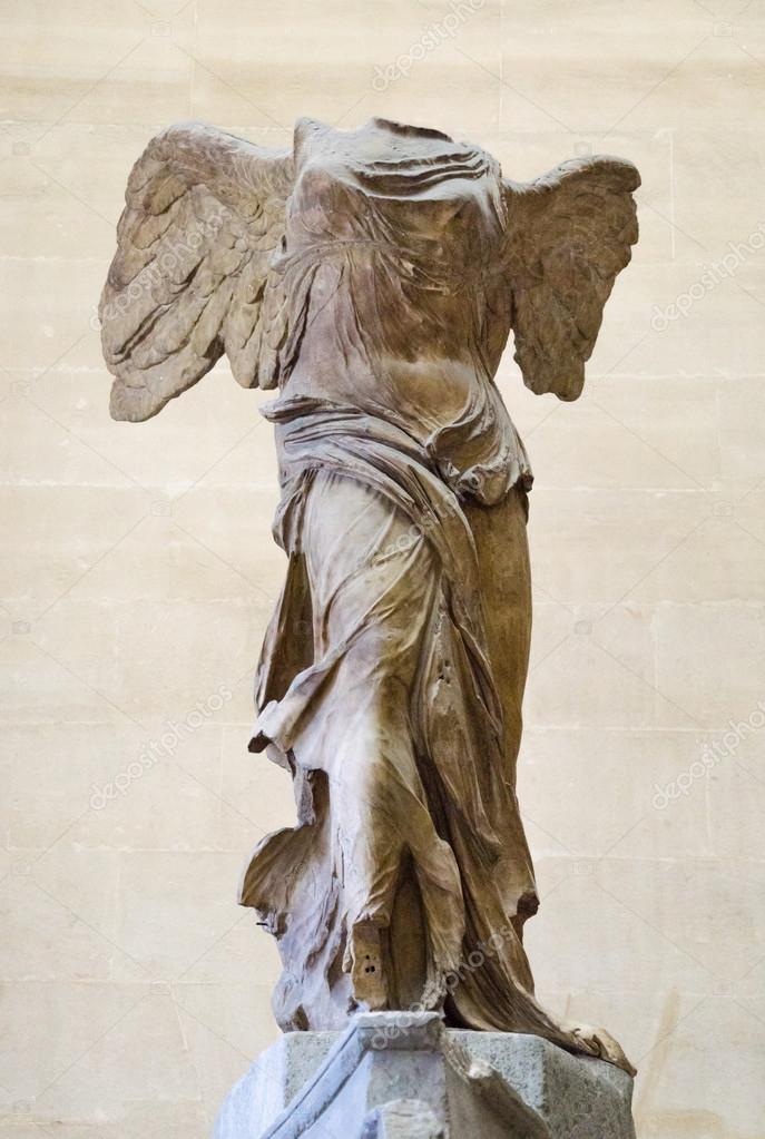 The Winged Victory of Samothrace, also called the Nike of Samoth Stock Editorial Photo