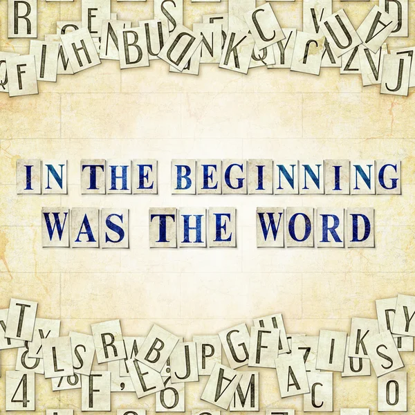 In the beginning was the Word — Zdjęcie stockowe