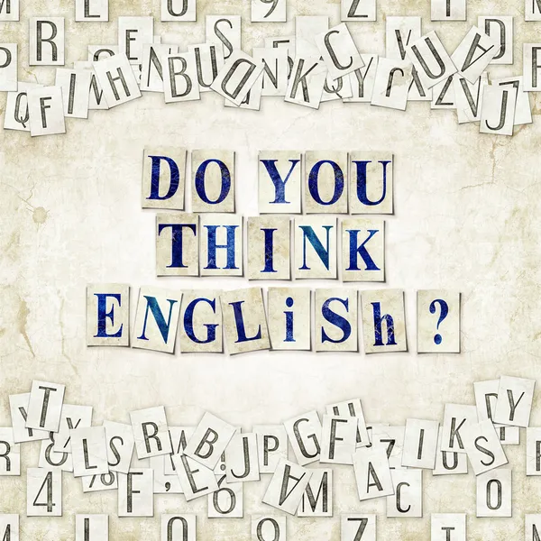 Do you think English ? — Stock Photo, Image