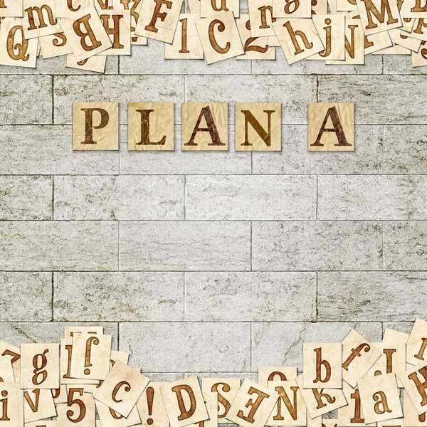 Hlavní věta "plán A " — Stock fotografie