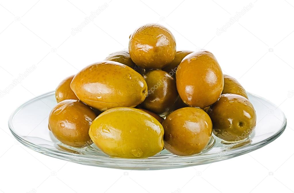 Group olives on a plate Stock Photo by ©Sergieiev 35600477