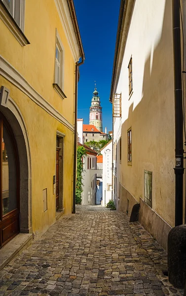 Op de oude straten van Tsjechische krumlov, Tsjechië — Stockfoto