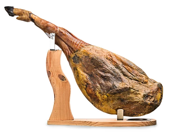 Jamón ibérico aislado — Foto de Stock