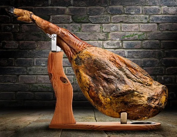 Iberian ham isolated — Stock Photo, Image