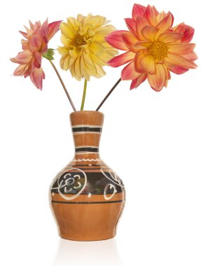 antika antika vazo ve buket dekoratif çiçek