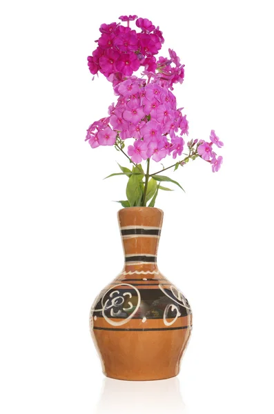 O vaso antigo vintage e buquê flor decorativa — Fotografia de Stock