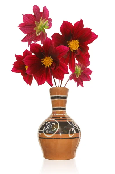 Die antike Vase und der dekorative Blumenstrauß — Stockfoto