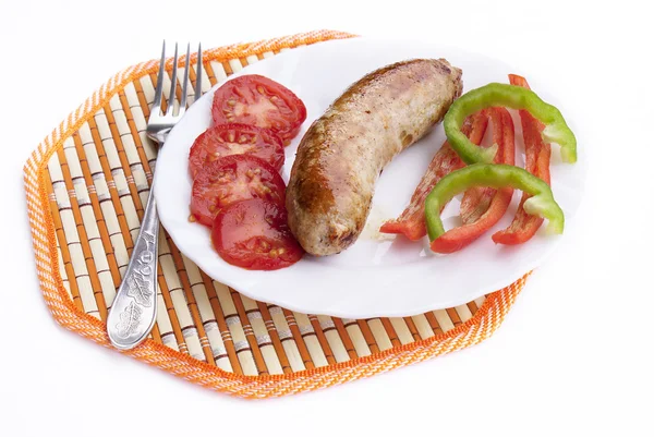 Gegrilde worst — Stockfoto