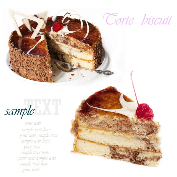 Sweet biscuit pie — Stock Photo, Image