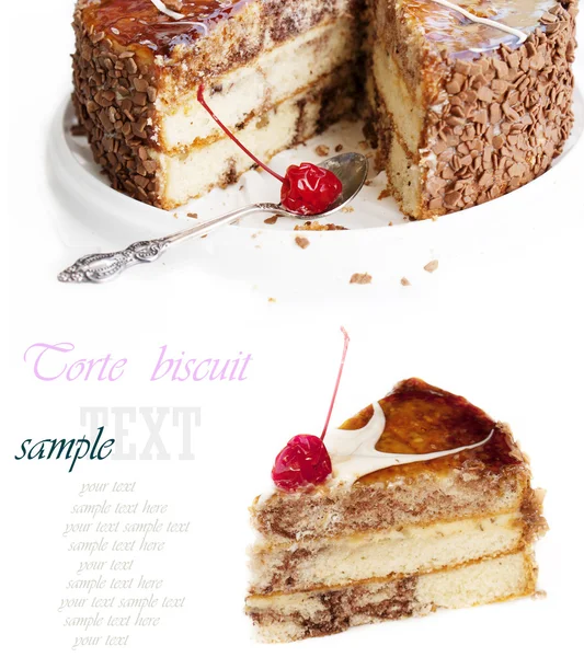 Torta de biscoito doce — Fotografia de Stock