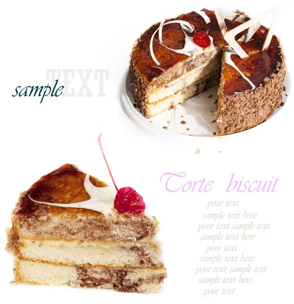 Zoete biscuit torte — Stockfoto