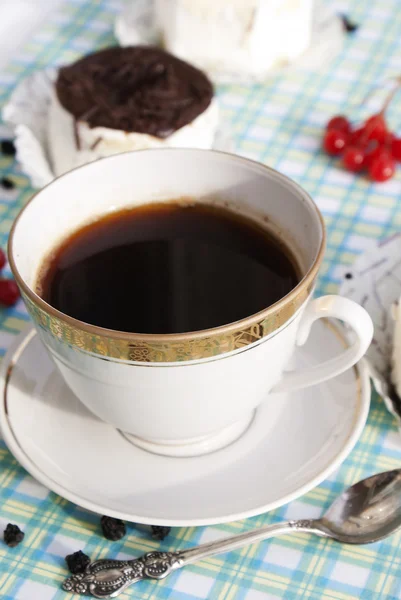 O café preto da manhã — Fotografia de Stock