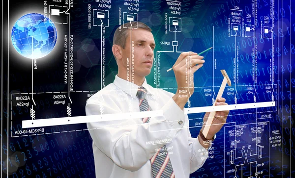 Engineering automation designing — Stock Photo, Image