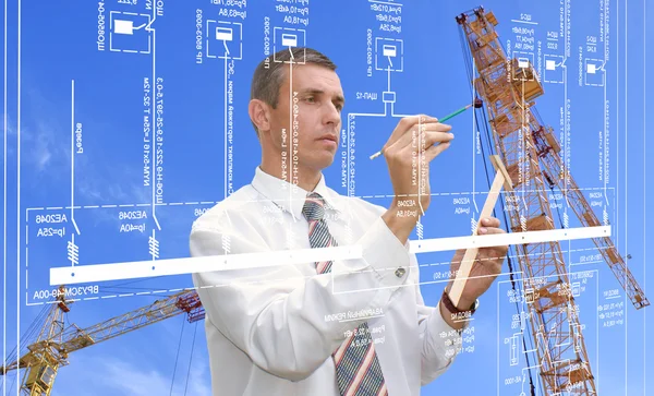 Engineering automation designing.Construction — Stock Photo, Image