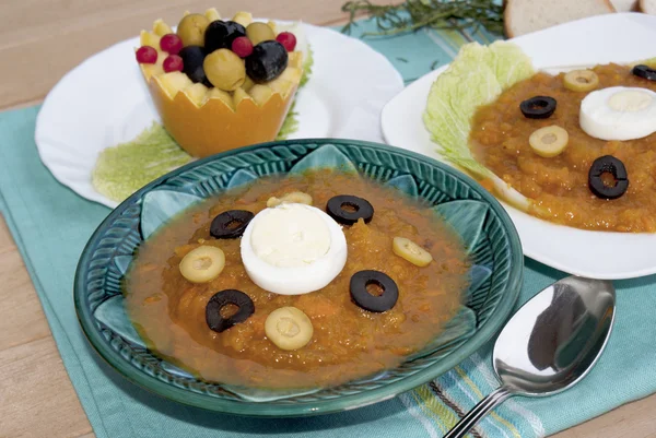 Délicieuse purée de soupe de légumes — Photo