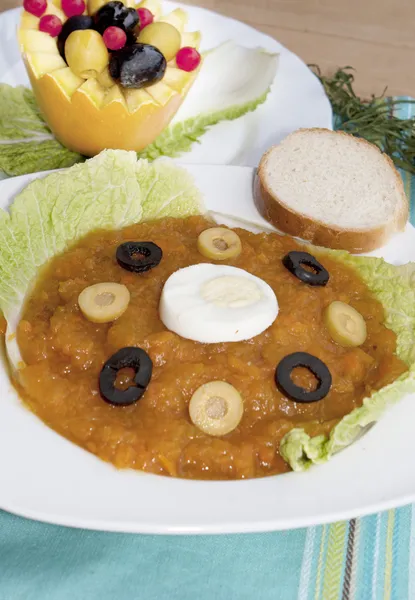 Pyszne zupy warzywne purée — Zdjęcie stockowe
