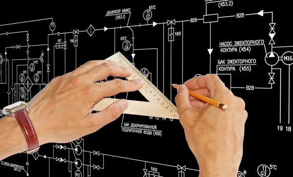 Engineering construction designing — Stock Photo, Image