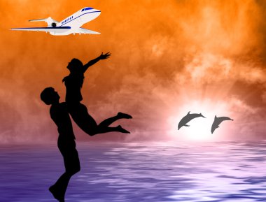 Deniz ve tropik adalarda tatil turist