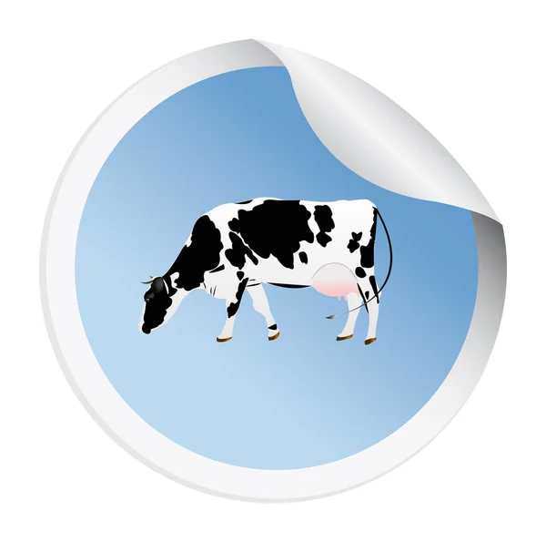 Sticker with a cow — Stock Photo, Image