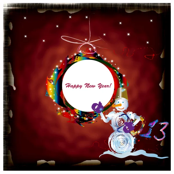 Kolorowe Boże Narodzenie card.new roku tło — Zdjęcie stockowe