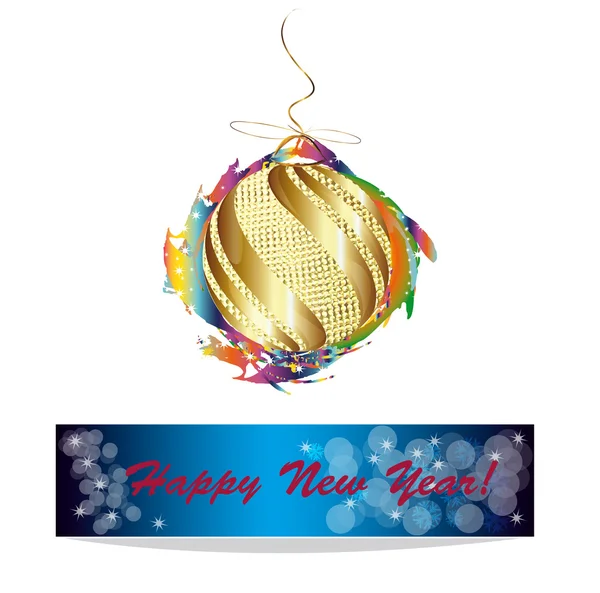 Abstract colorful christmas ball.New Year background — Stock Photo, Image