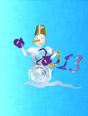 kardan adam arka background.holiday yeni yıl kartı