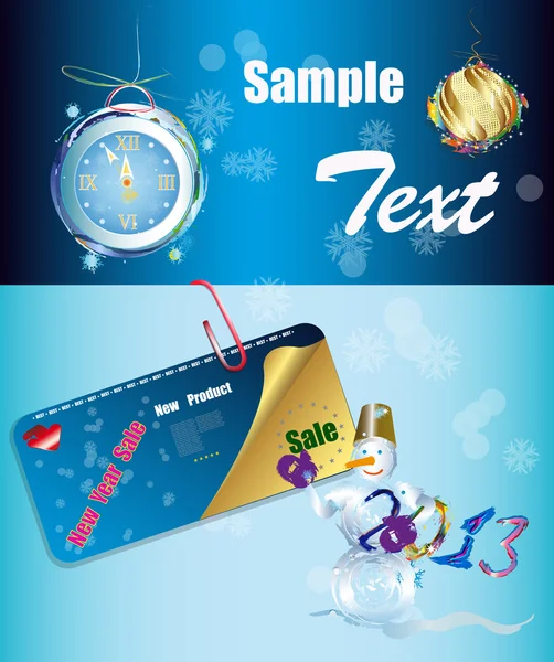 Nieuwjaar banner.sale product — Stockvector