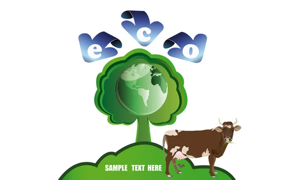 Ekologie concept.healthy potravin a nápojů — Stockový vektor