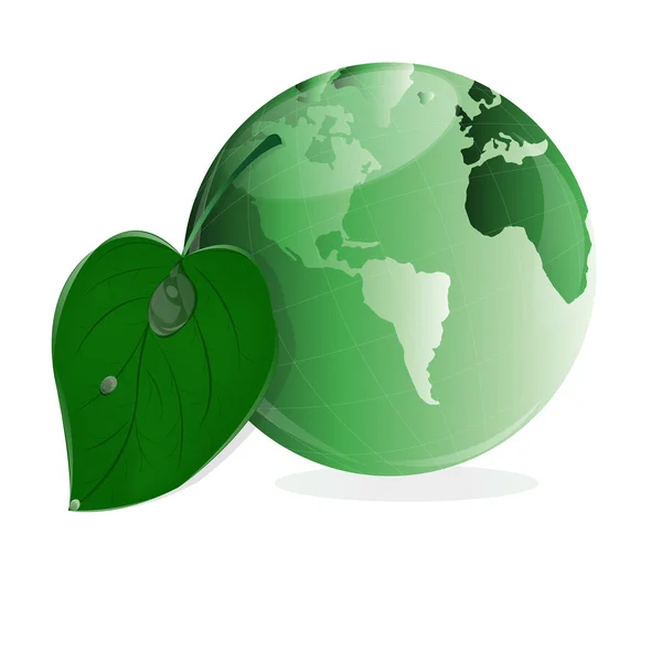 Green healthy planet.Ecology concept — Stock Photo, Image