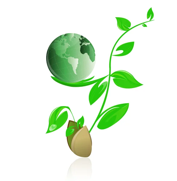 Ecology concept.Green planet — Stock Photo, Image