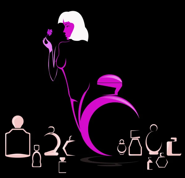 Woman perfume premium class.Abstract illustration — Stock Photo, Image