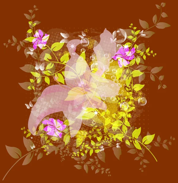 Abstrakti kukka värikäs tausta — kuvapankkivalokuva