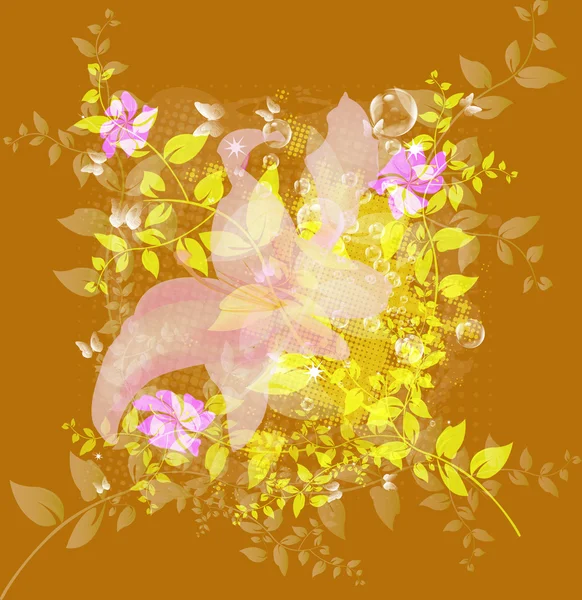 Soyut çiçek renkli background.vector — Stok Vektör