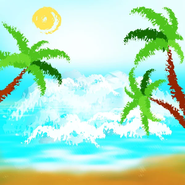 Happy rest on exotic tropical island.Background — Stock Photo, Image