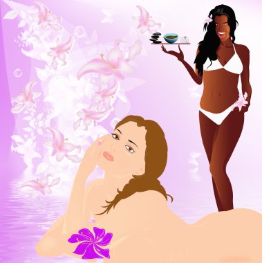 En iyi vücut bakımı ve hair.spa concept.female kozmetik