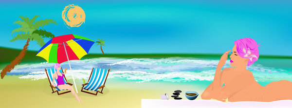 Уход за телом. Спа и экзотический массаж. Отдых на тропическом острове
