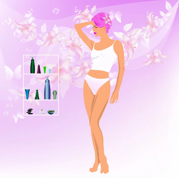 Higiena kobiece body.spa concept.skincare i kobieta Kosmetologia — Zdjęcie stockowe