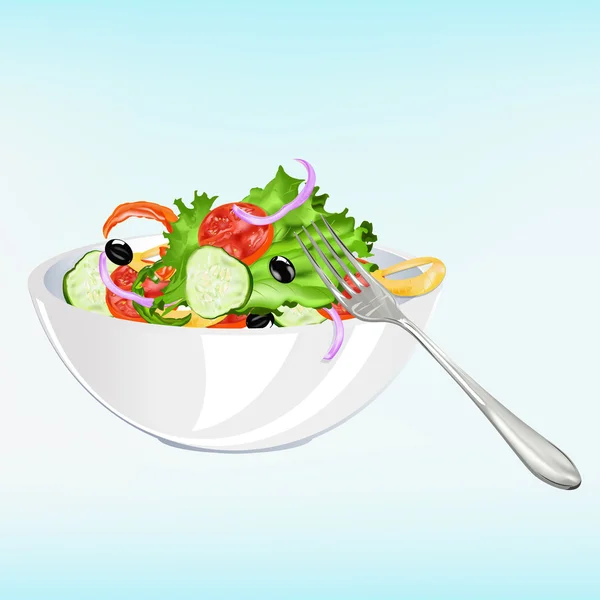 Fresh vegetarian vegetable salad — Stock Photo, Image