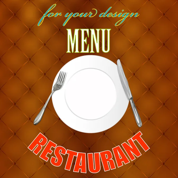 Fondo oscuro abstracto con plantilla para el menú de diseño de tu restaurante — Vector de stock