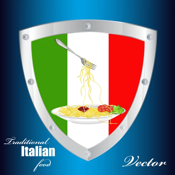 Hagyományos olasz legjobb ételeket. Tervez a étlap. Vektor — Stock Vector